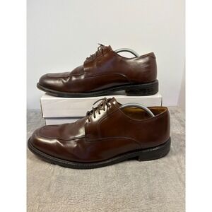 Bostonian Mens Brown Leather Apron Toe Derby Dress Shoes Size 12 W 28136 07178